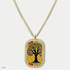Amazing Tree Of Life Pendant Necklace Chain Image Dog Tag Chain Gift Design Clas