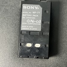 Sony NP-77 Genuine Battery Pack 2000 mAh 6V Rechargeable for Sony Handycam