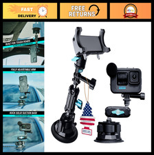 Heavy Duty Universal Car Mount for Dashboard  Windshield - Adjustable Suction C
