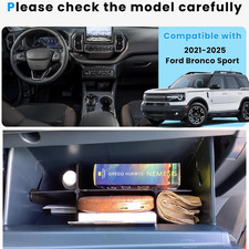 Center Console Glove Box Organizer Storage Tray For Ford Bronco Sport 2021-2026