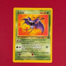 Zubat 57/62 Pokemon TCG Fossil Set Vintage Card