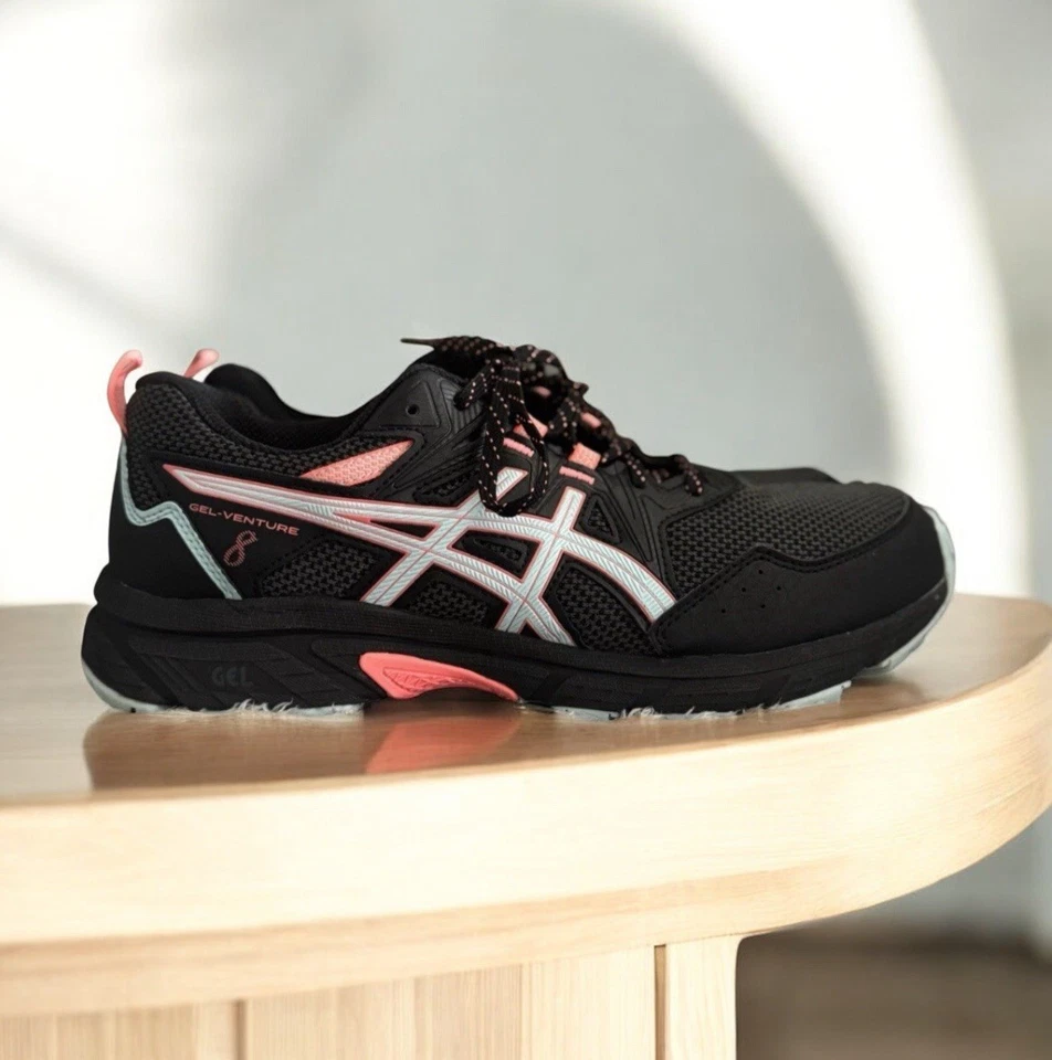 Zapatos para correr/senderismo ASICS Gel-Venture 8 para mujer 9,5 negro coral Foto 3 de 4