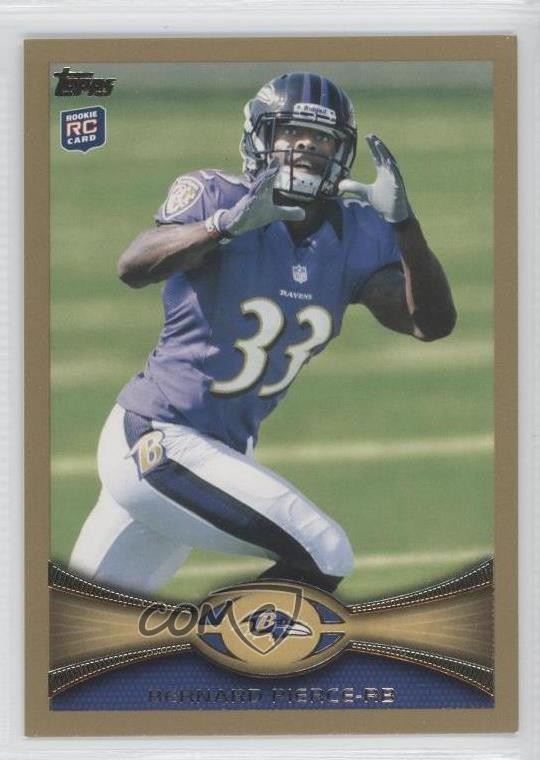 2012 Topps Gold 1644/2012 Bernard Pierce #214 Rookie RC 0f8
