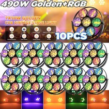 10 pezzi 7 LED COB Par faretto DMX 16/37CH luce nera RGB DJ retrò luce spettacolo