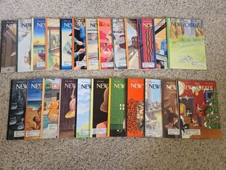Vintage 90's The New Yorker Magazine Lot Of 24 Issues From 1998 With Labels