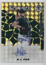 2021 Panini Mosaic Scripts Gold Prizm AJ Puk #SCR-AP Auto i6j