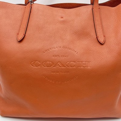 Coach F59403 Derby Tote America's Original Orange Pebbled Leather