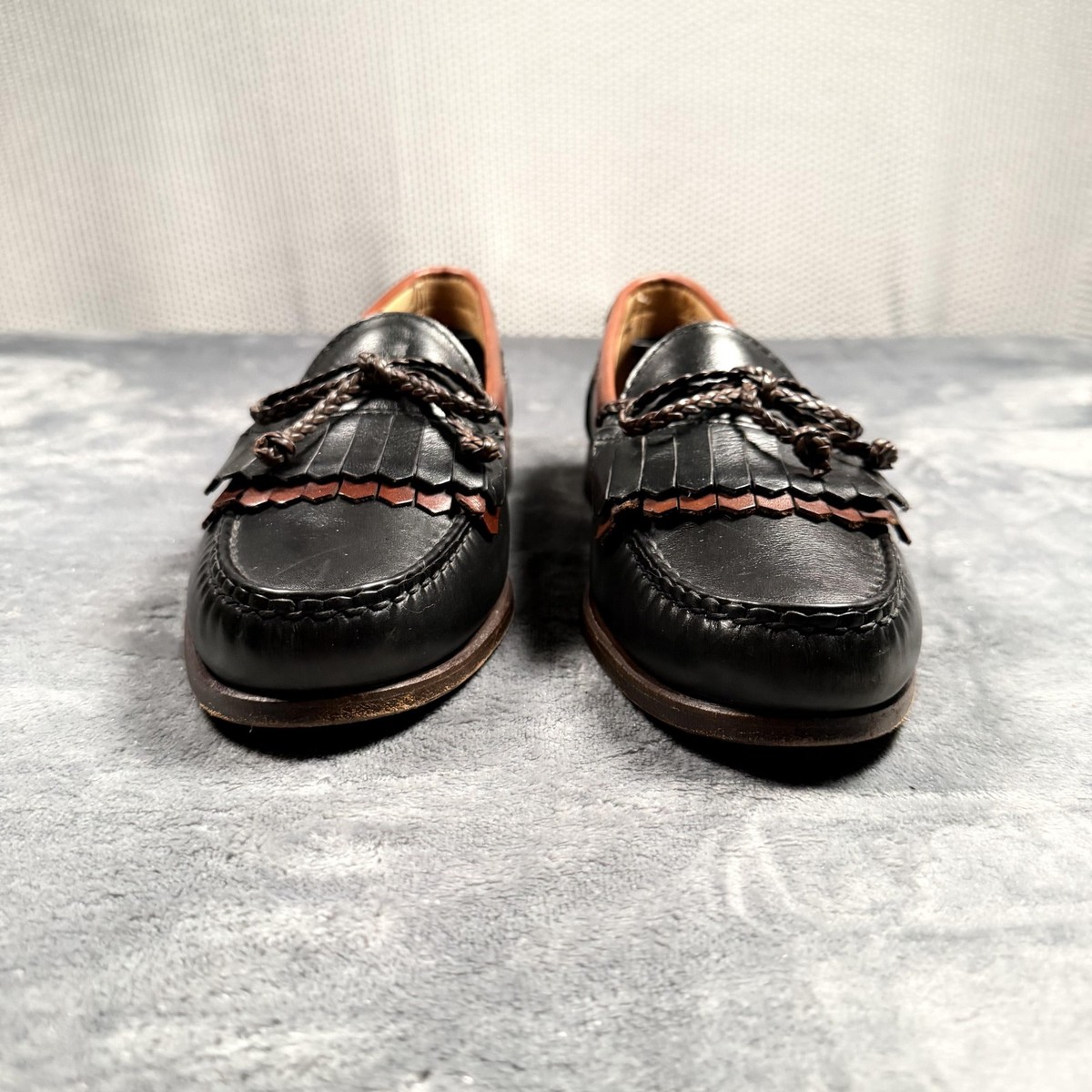 USA製 Allen Edmonds Woodstock タッセルローファー Vintage Allen Edmonds Woodstock Shoes Mens 10.5 Black Kiltie
