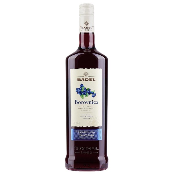 (16,99 Eur/L) Badel Borovnica Heidelbeer Blaubeer LiköR 22% Vol 1,0L Kroatien-image