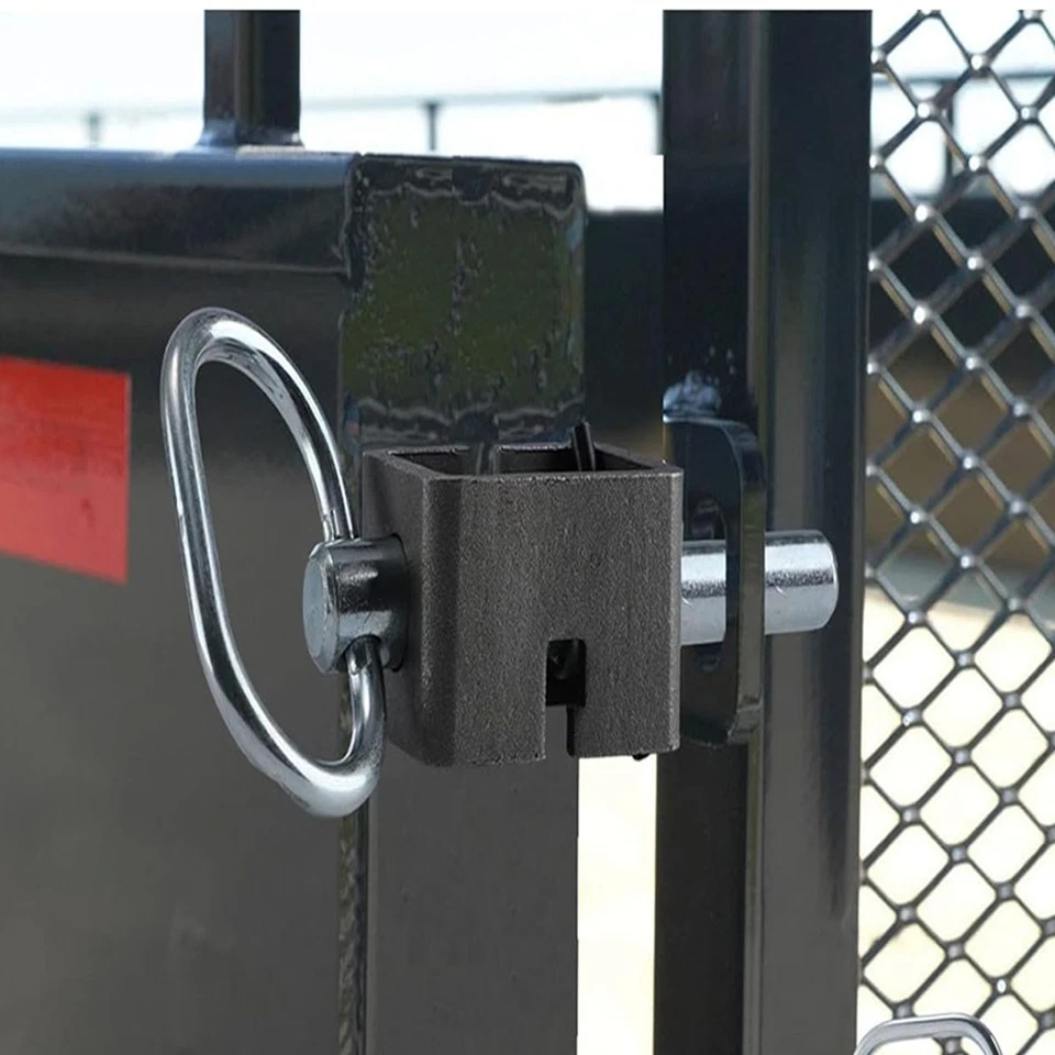 Conjunto de bloqueo de pestillo de pasador de resorte soldado de 2 piezas para remolque utilitario puerta trasera cargada Foto 4 de 4