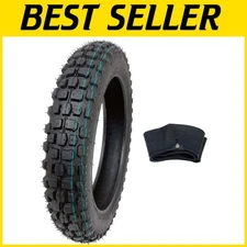 12" Knobby Tread Motorcycle Tire & Inner Tube Set for Year-Round Performance