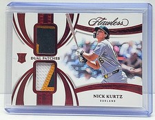 NICK KURTZ 2025 Flawless Rookie Dual Patches RC Ruby /20 Oakland A's