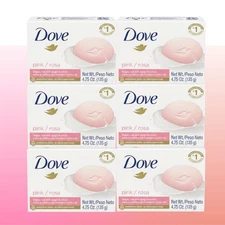 Dove Beauty Bar Soap Pink Rosa , Moisturizing Cream Beauty Bar 4.75oz Pack of 12