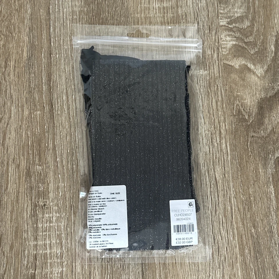 Medias FREE PEOPLE Negras Mujer Polvo de Estrellas Brillo TALLA ÚNICA WE THE FREE Estiramiento Foto 4 de 4