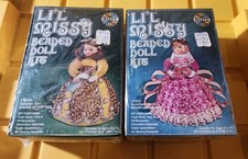 Lot Of 2 Vintage Walco Li'l Missy Beaded Doll Kits Golden Girl/ Southern belle