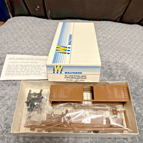 HO TRAINS, Walthers 40' AAR CAJA COCHE Acero, Kit, Sin Decorar, #932-3500, Nuevo | Zustand: New