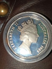 RARE 1989 Aussie H.R.H. The Prince Of Wales & The Lady Diana Spencer SILVER 50¢ 