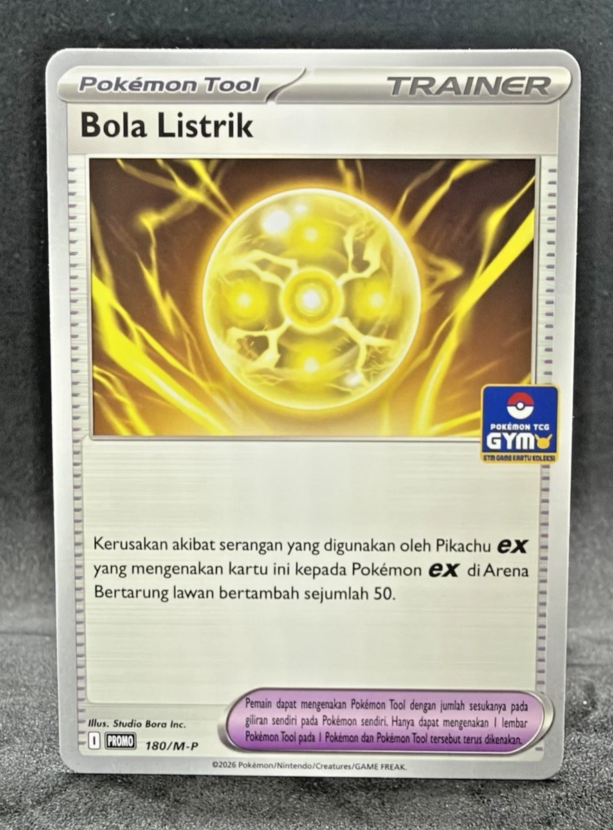 JCC Pokémon Indonesia Entrenador de Pelota Ligera/Bola Listrik Gimnasio Promo...