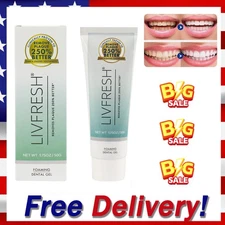 LIVFRESH Toothpaste Gel Clinically Proven to Remove Plaque 250% Better ET