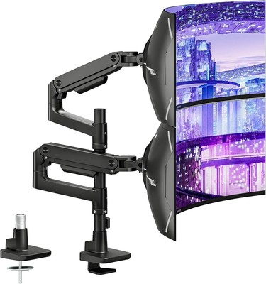 ARES WING Dual Monitor Arm Desk Mount for 17-49 Mount, Black 