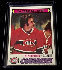 1977-78 Topps Ken Dryden #100 1st Team All Star Montreal Canadiens HOF