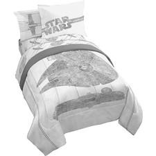 NEW Star Wars Classic Falcon Schematics 5 Pc Comforter Set Twin Size Bedding