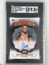 Jack Della Maddalena 2024 Topps Knockout UFC Auto RED Full Contact SGC #/25
