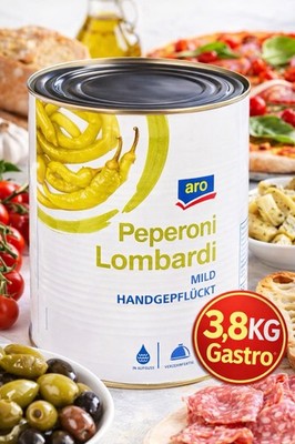 Aro Peperoni Lombardi Mild 3,8kg Dose Ganze Peperoni Gastro Großpack