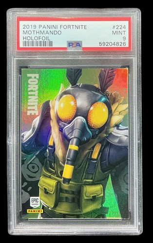 2019 panini fortnite #224 mothmando rc; first USA print holofoil PSA 9 (HOLO)
