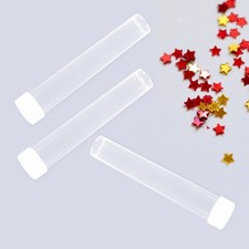 30 Pcs Clear Plastic Empty Storage Tubes With Caps For Glitter And Beads