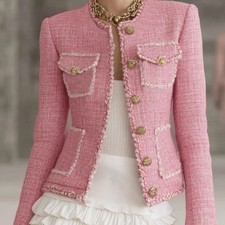 Jàri - Women s Tweed Patchwork Button Jacket