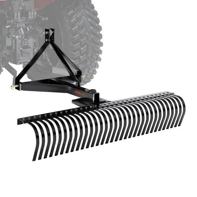 VEVOR Tow Behind Dethatcher 60'' 3-Point Lawn Dethatcher Rake with Attachments
