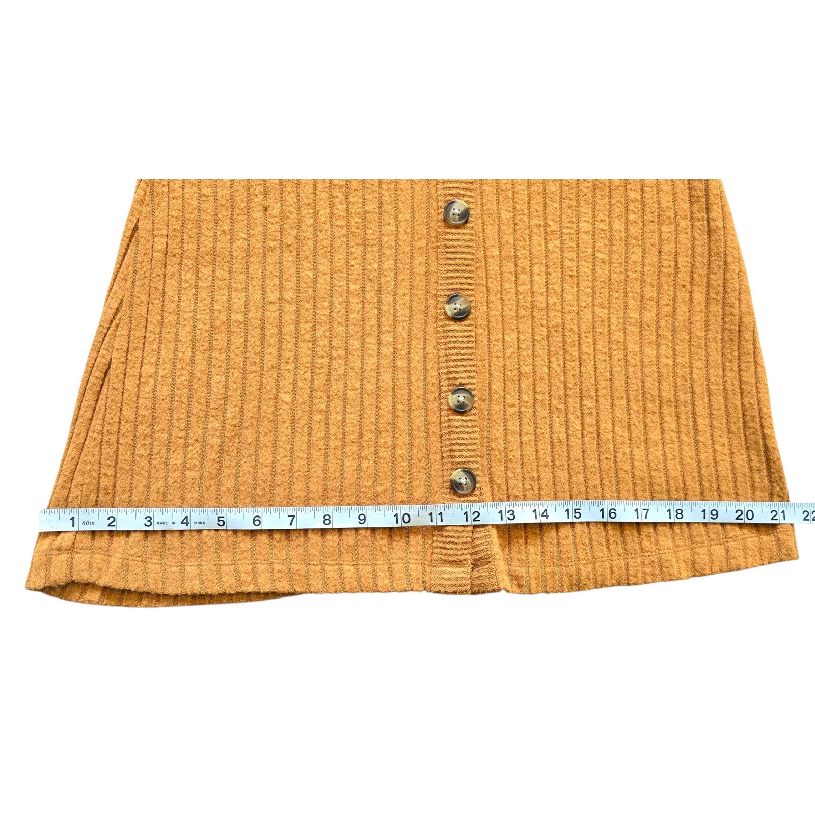 American Eagle Ribbed Knit Button Front Long Slee… - image 7