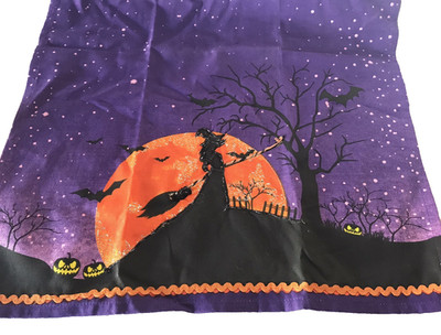 Halloween Witch Kitchen Cup Towel Cotton Bat Broom Moon Jack O Lantern Branchy