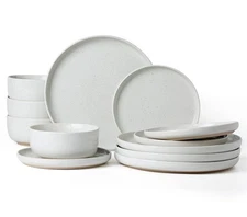 Milkyway Plates and Bowls Set, 12 Pieces Dinnerware Sets, Dishes Set for 4, W...