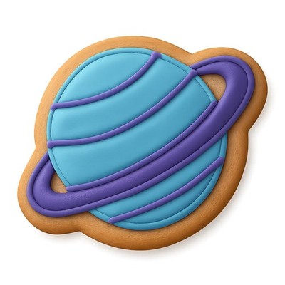 Gas Giant Planets Cookie Cutter & Stamp, Fondant & Clay - 4x3.3