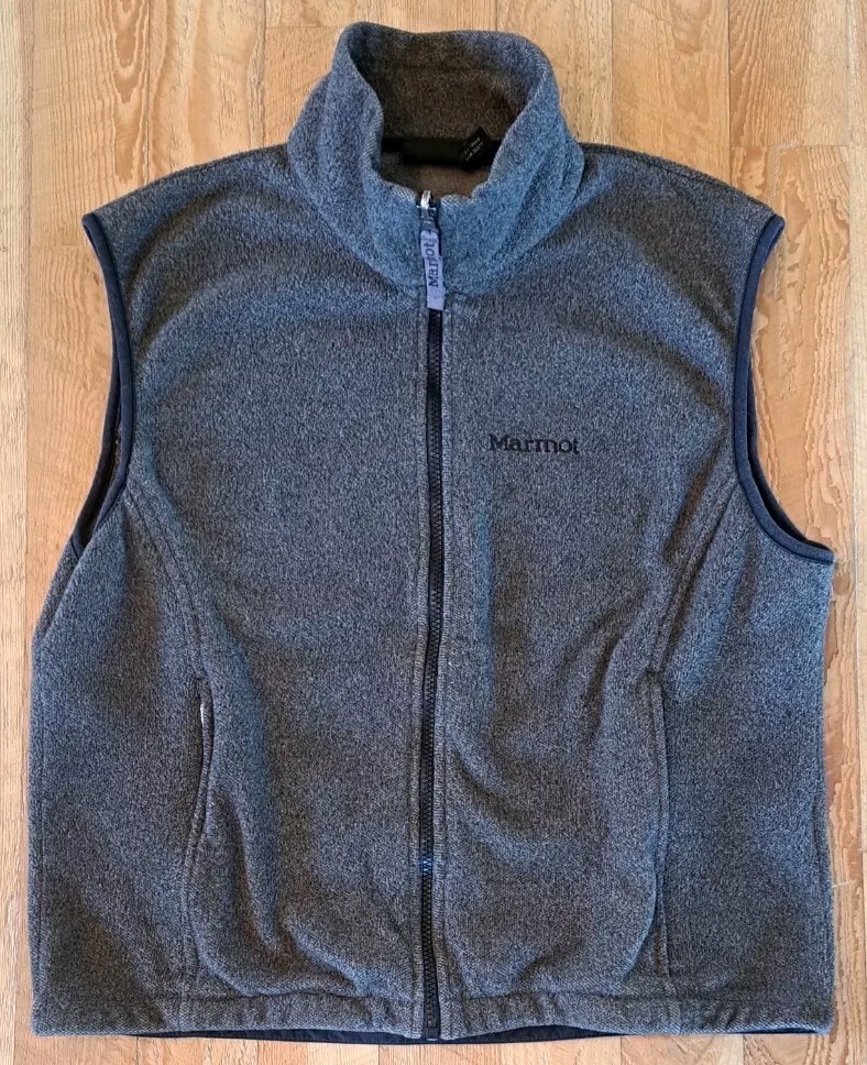 Men's Marmot Polartec Vest Casual Outdoor Hiking Full Zip Fleece Sz Small