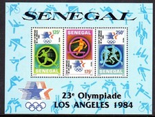 Senegal 1984 Olympics min. sheet fine fresh MNH