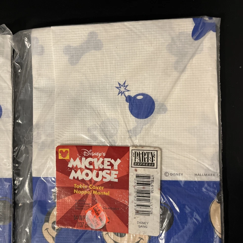 Two Mickey Mouse Paper Table Cover - Birthday Party Decorations Disney 54 x 89 - Image 3 of 4