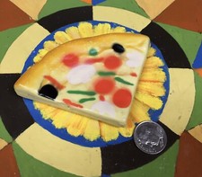 Artificial Faux Fake Play Food Replica Pizza   Slice 3D Magnet 3DM2