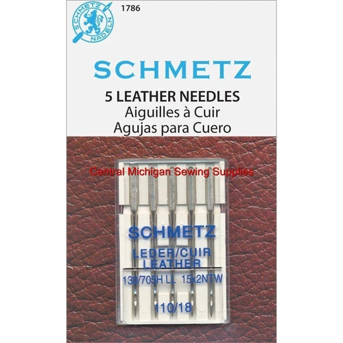 Schmetz Leather Needles Size 18 Fits Singer Models 15, 27, 28, 66, 99, 201, 221