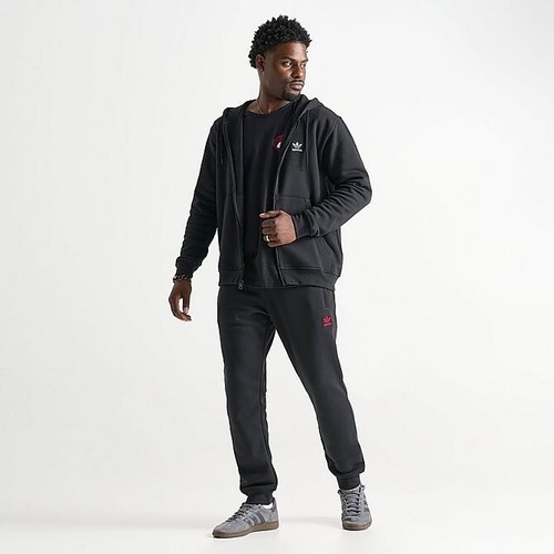 adidas Originals Trefoil Essentials Full-Zip Mens Hoodie IW5791 Black XL NWT - Picture 2 of 6