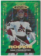 2021 2021-22 Upper Deck Stature Green Rookie #123 Ivan Prosvetov 075/149 Arizona