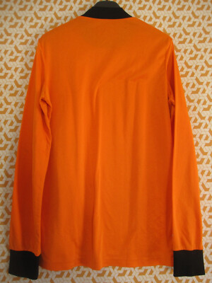 Maillot Vintage Le Coq Sportif Années 80 – Orange Et Noir – Taille M