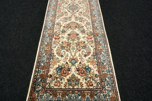 Oriente Alfombra Ghom 256 X 81CM Ghoum Cachemir Kashmir Beige Anudada a Mano - Imagen 4 de 11