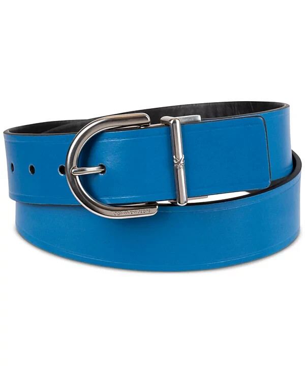 Мужской ремень Calvin Klein с реверсивной вращающейся пряжкой-РазмерСредний-ЦветСинийчерный 4990₽