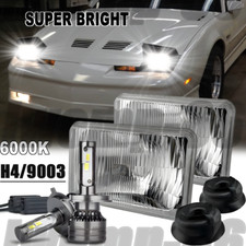 Pair 4x6 Led Headlights Halo Beam For Pontiac Firebird 1991-1997 Trans Sport-