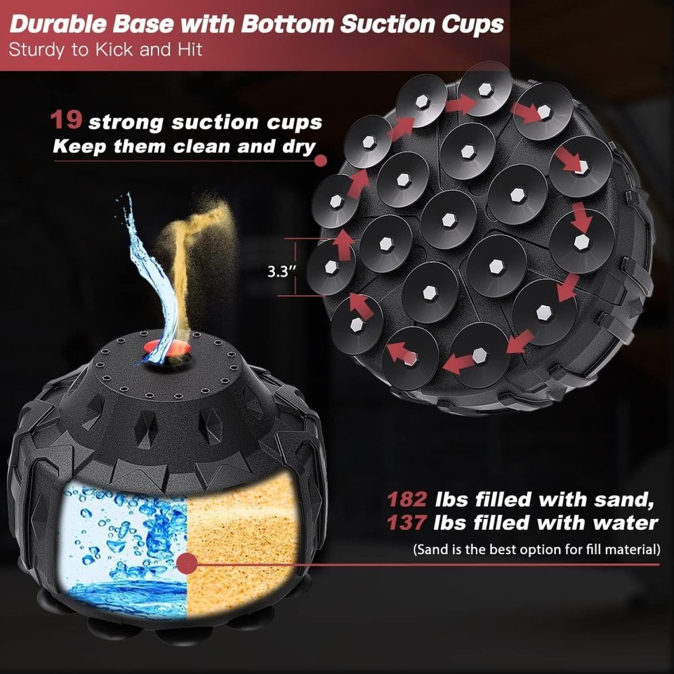 FREE STANDING PUNCH BAG STAND UP PEDESTAL KICK BOXING HEAVY DUTY