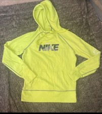 Women s Medium Nike Therma-Fit Hoodie Neon Yellow and Purple