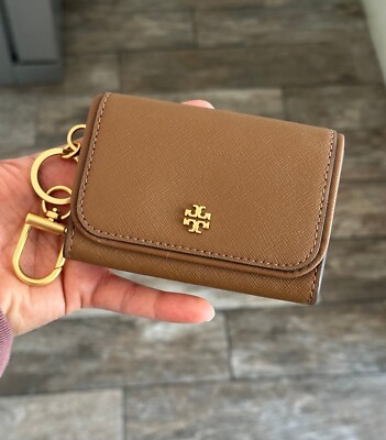 New tory Burch Emerson cardholder keychain wallet | eBay